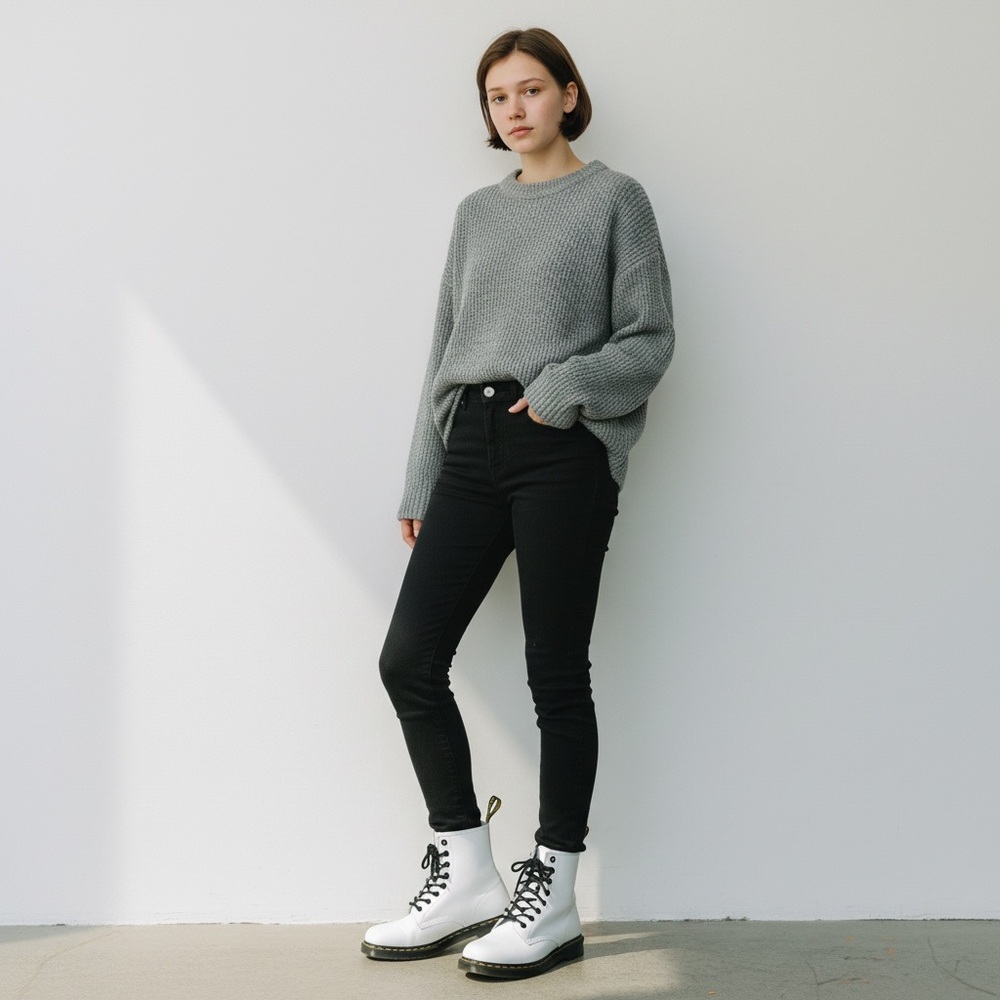 Dr Martens 1460 White Leather Boots